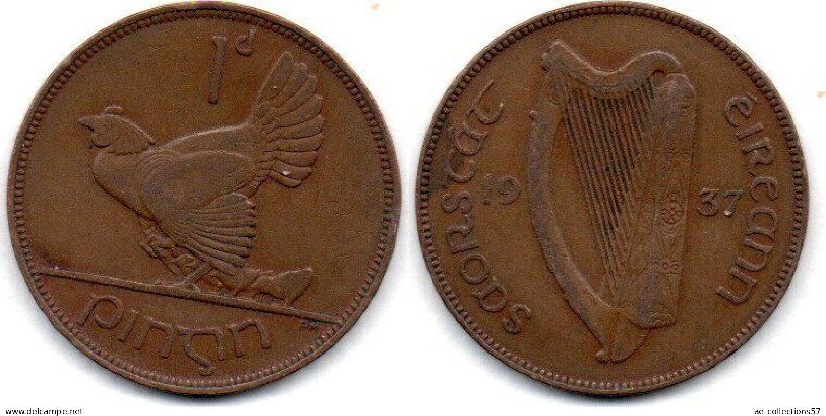 MA 24617  / Irlande - Irland - Eire 1 Penny 1937 TB - Ireland