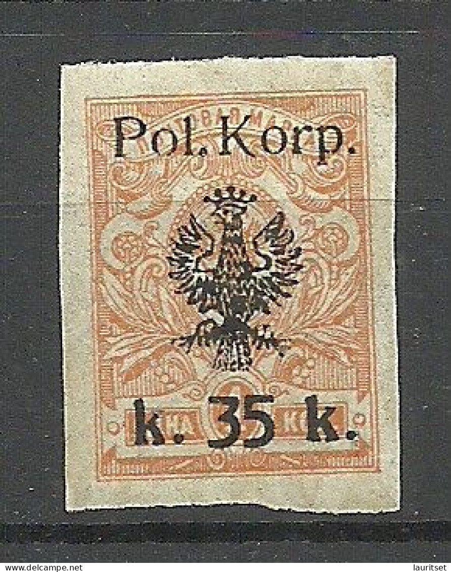 Poland Polska 1918 Polnisches Korps Michel 13 B * - Ungebraucht