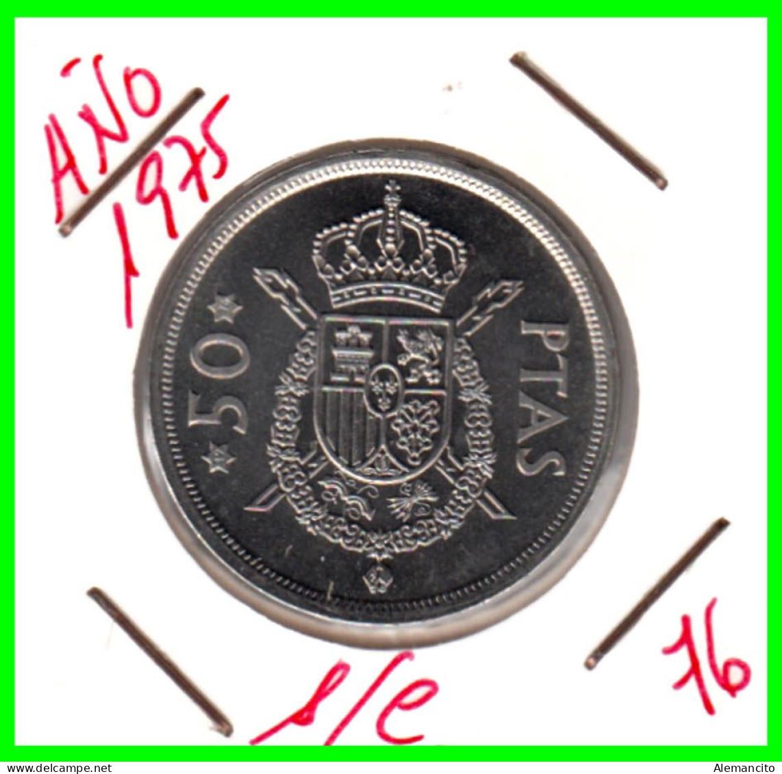 ESPAÑA  ( EUROPA ) -  MONEDA DE 50 Ptas. JUAN CARLOS I REY (  NIKEL  ). DEL AÑO 1975 * 76 * SIN CIRCULAR ( NUEVA ) - 50 Peseta