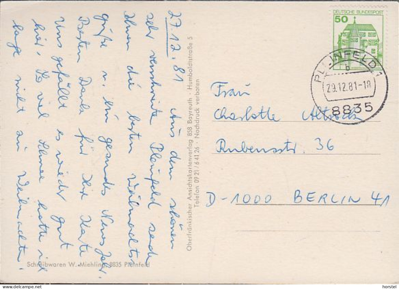 D-91785 Pleinfeld - Alte Ansichten - Kirche - Brunnen - Fachwerkhaus - Nice Stamp - Gunzenhausen