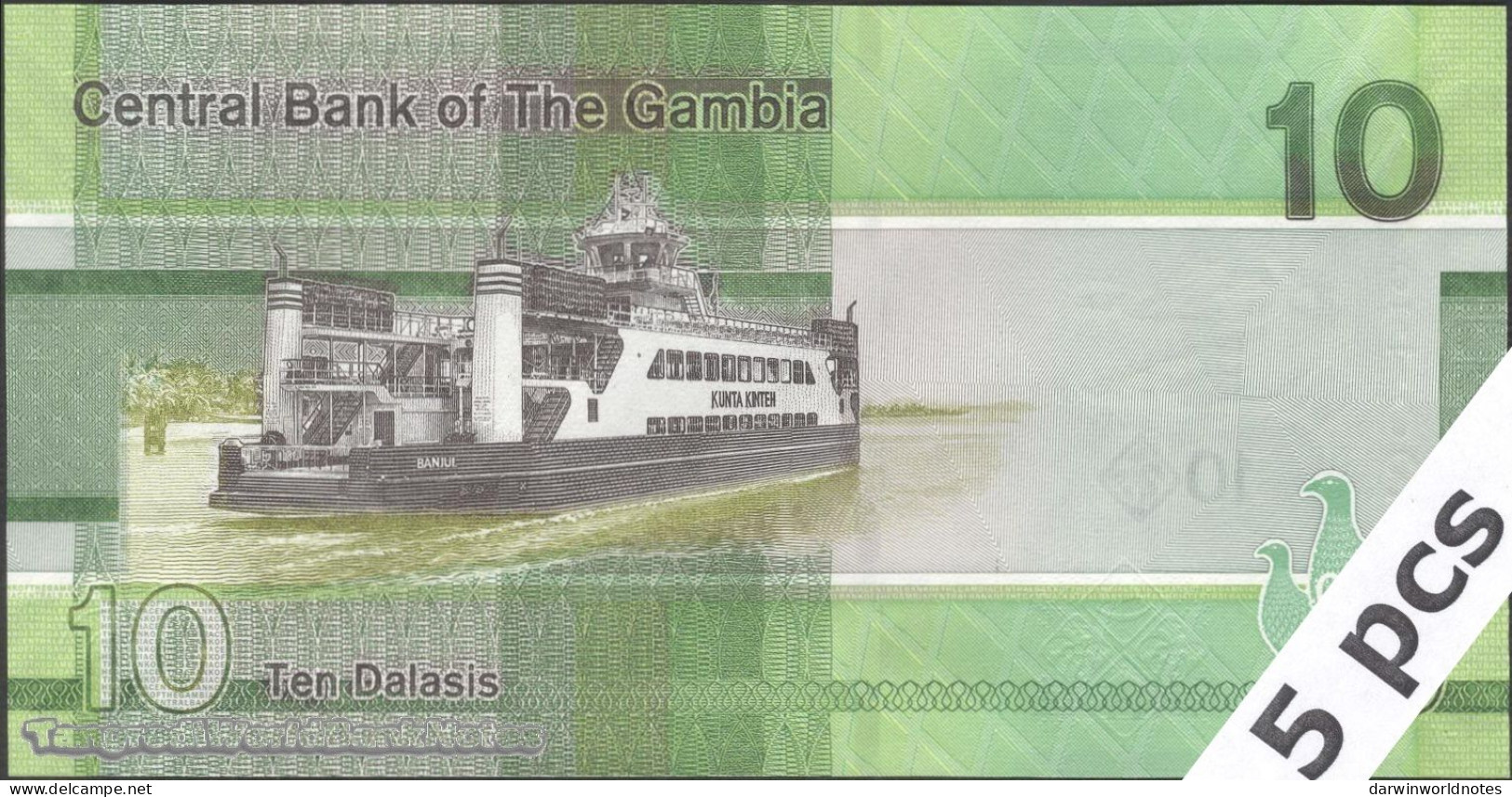 DWN - GAMBIA P.38a - 10 Dalasis 2019 UNC - Various Prefixes - DEALERS LOT X 5 - Gambia