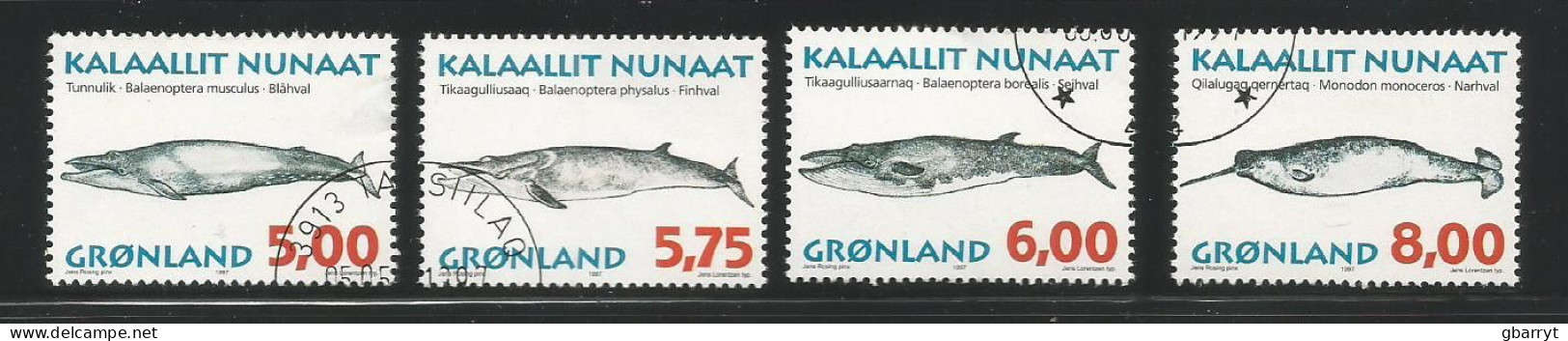 Greenland Scott # 319 - 322 Used  Complete Whales.......................................w66 - Gebruikt