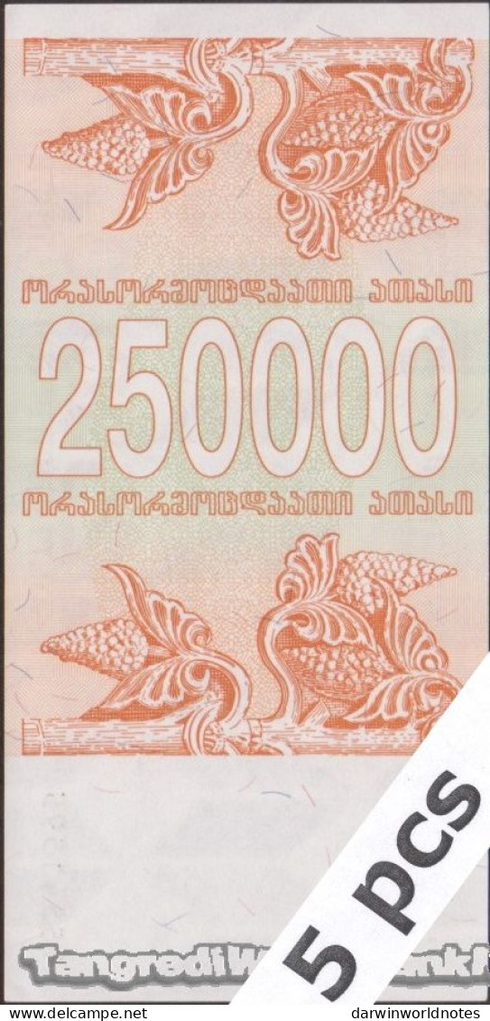 DWN - GEORGIA P.50 - 250000 250.000 Kuponi 1994 UNC - Various Prefixes - DEALERS LOT X 5 - Georgien