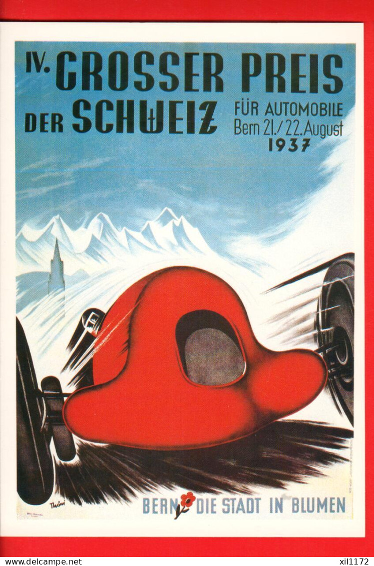 ZWS-26 Litho Souvenir 4ème GRAND PRIX De SUISSE  Bern 1937. Collection Affiche Musée Suisse Thöni 1937 - Grand Prix / F1