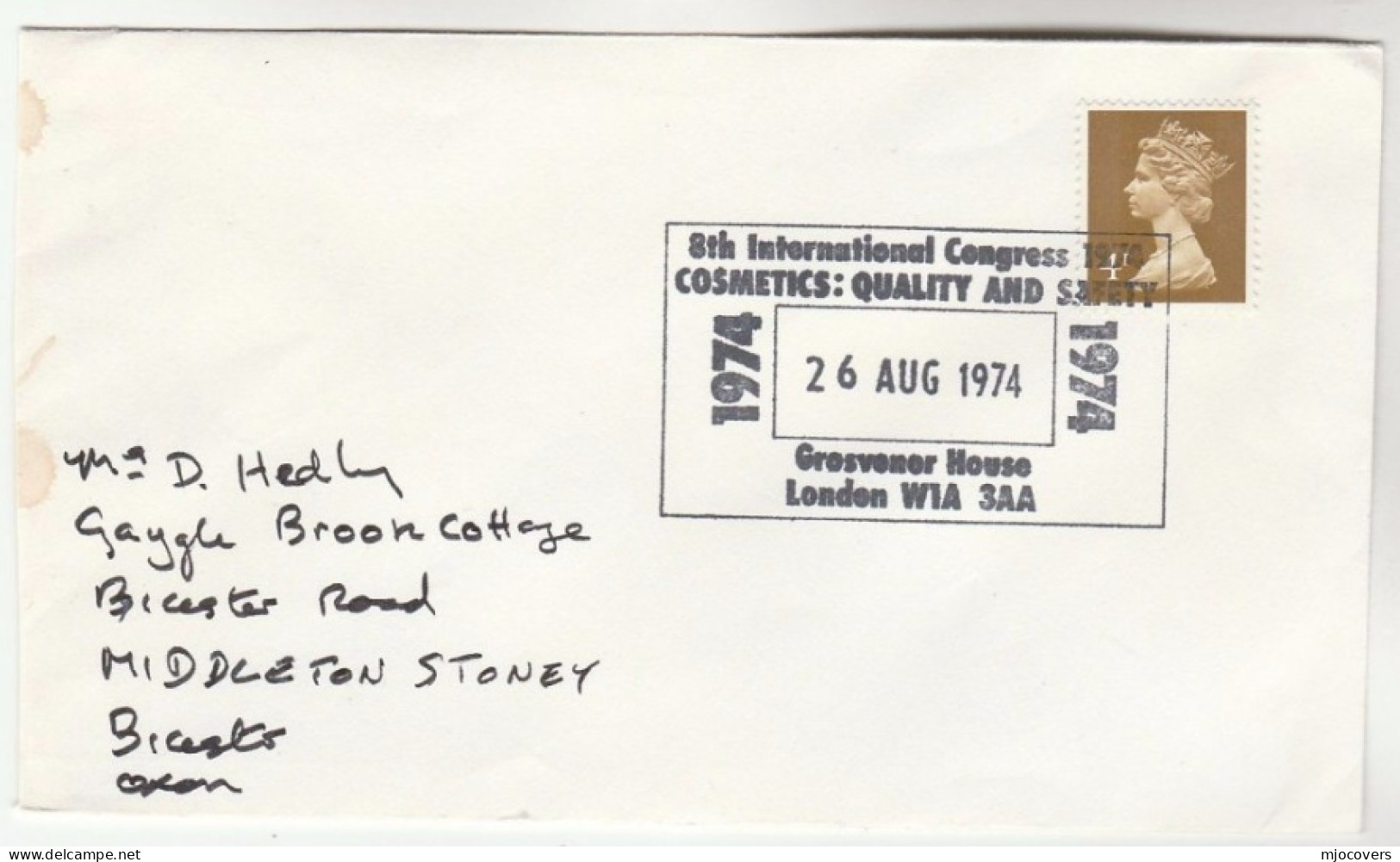 1974 COSMETICS SAFETY CONGRESS Cover EVENT London GB Stamps Health Pharmacy - Pharmacy