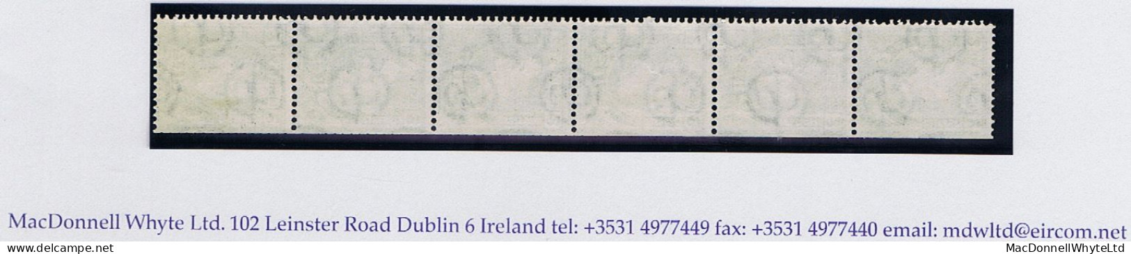 Ireland 1922-23 Watermark SE 2d Map, Vertical "paste-up" Coil Strip Of 6 Mint Unmounted - Ungebraucht