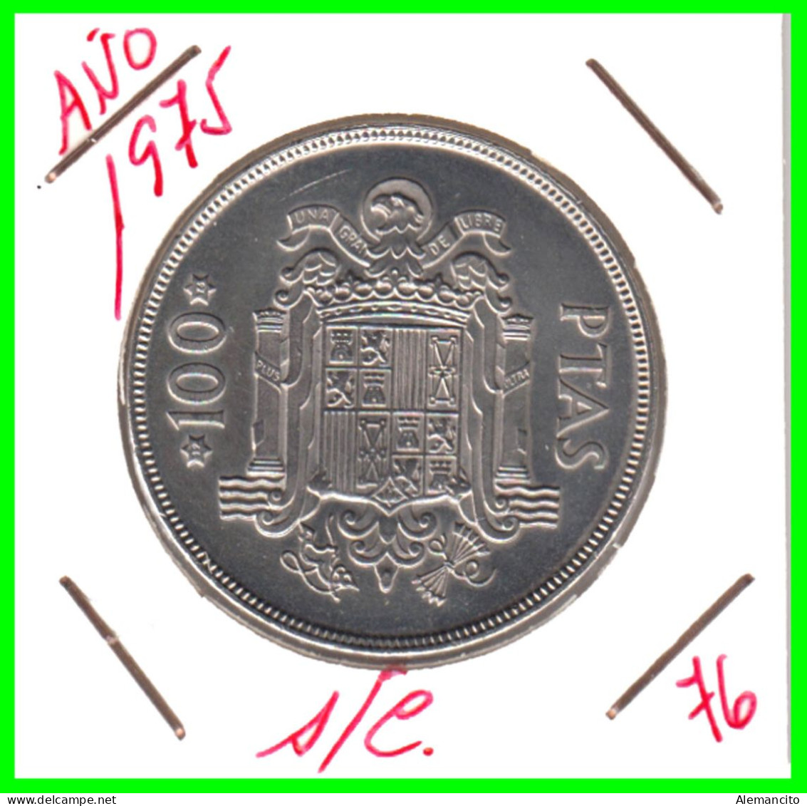 ESPAÑA  ( EUROPA ) -  MONEDA DE 100 Ptas. JUAN CARLOS I REY (  NIKEL  ). DEL AÑO 1980 * 80 *( S/C NUEVA NO CIRCULADA ) - 100 Peseta