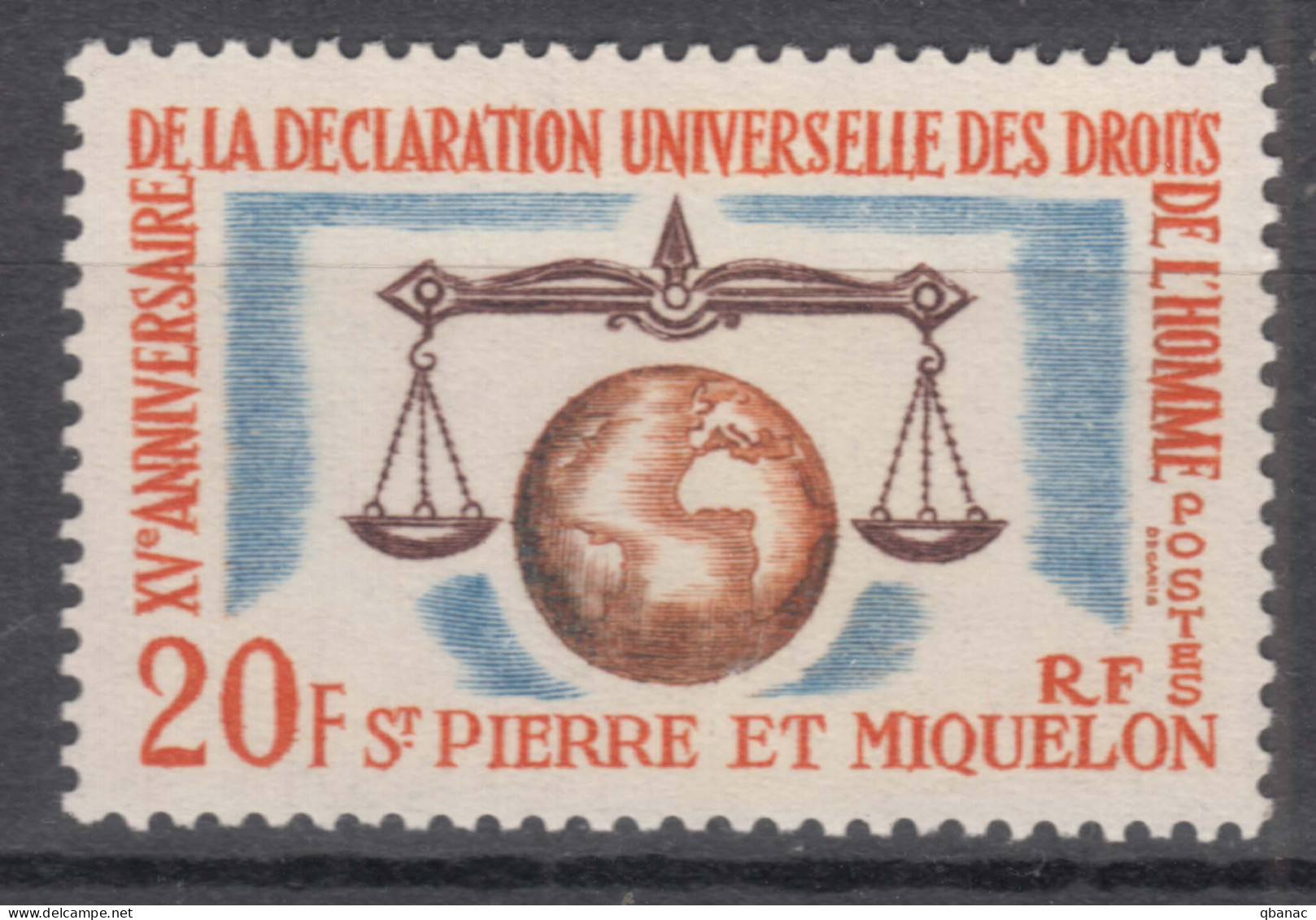 St. Pierre & Miquelon 1963 Mi#405 Mint Hinged - Neufs