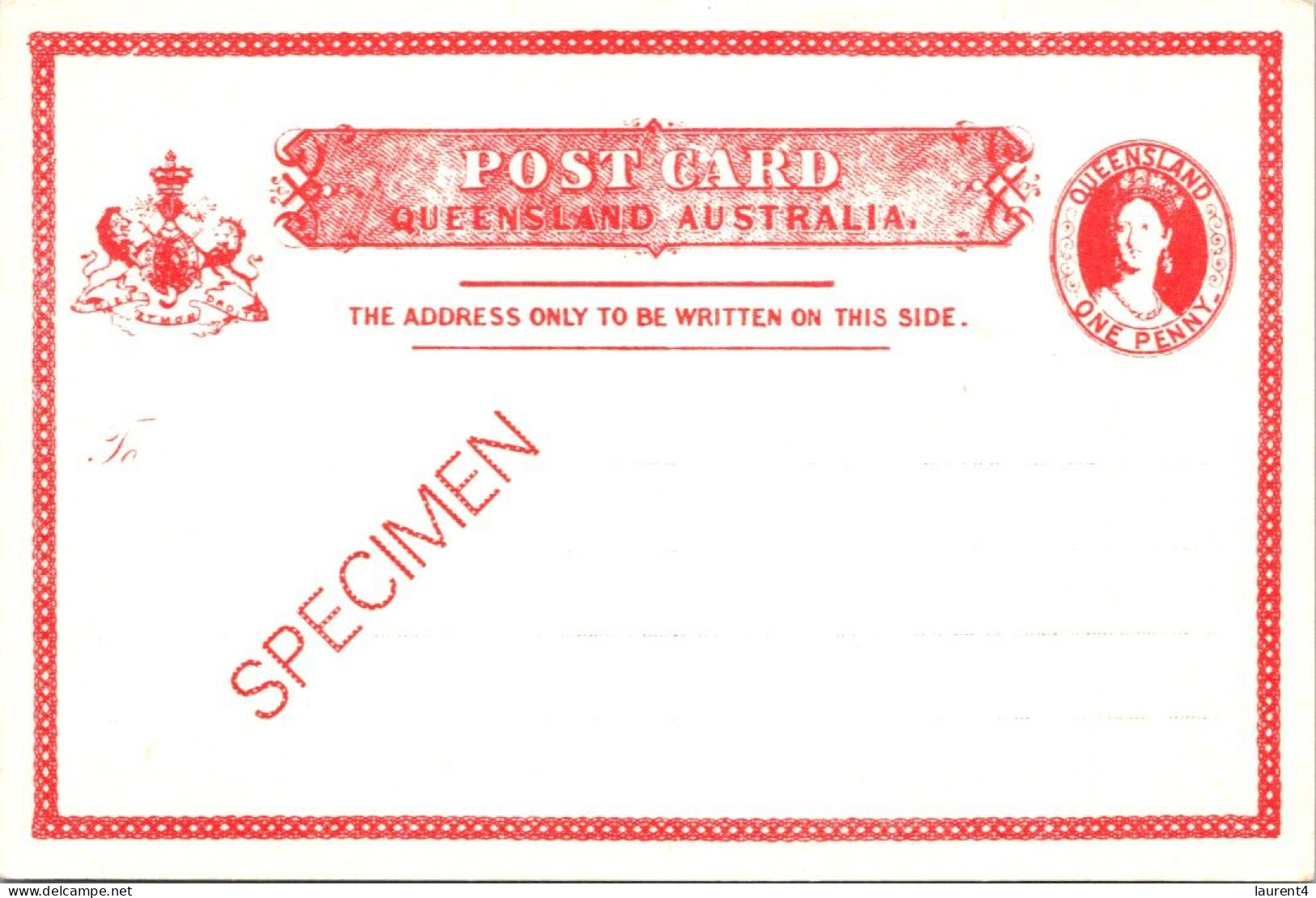 3-9-2023 (4 T 10) Australia - QLD - Postcard SPECIMEN Facsimile - Other & Unclassified