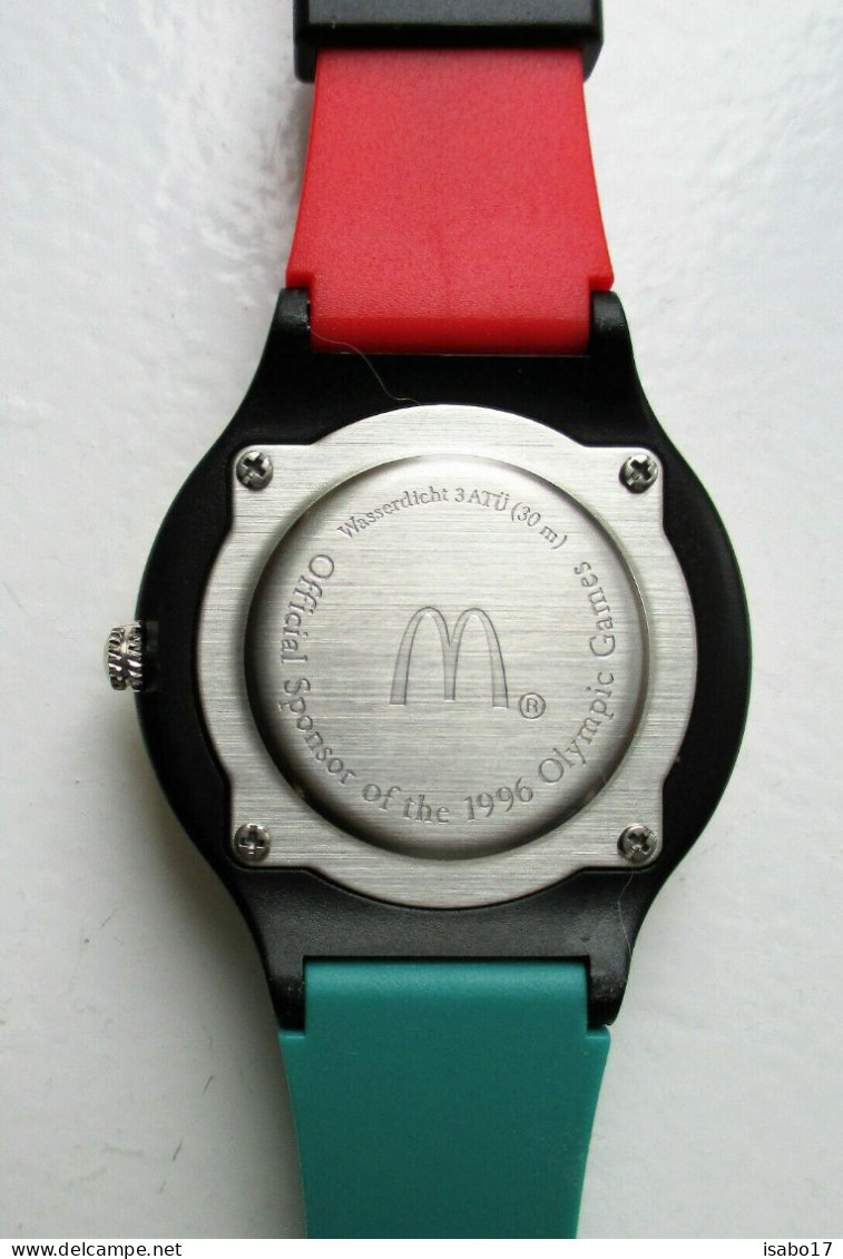 Mc Donalds Armbanduhr Olympische Spiele 1996 - Atlanta Olympiade Rot/Grün - Reclamehorloges