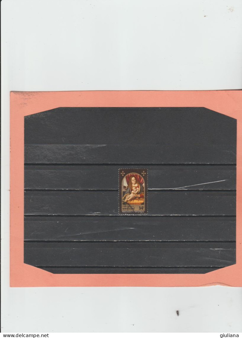 N. Zelanda 1981 - "Noel. Papier Avec Fragments De Fils De Soie" 14c Polycrome Et Or. Madone Allaitant - Used Stamps