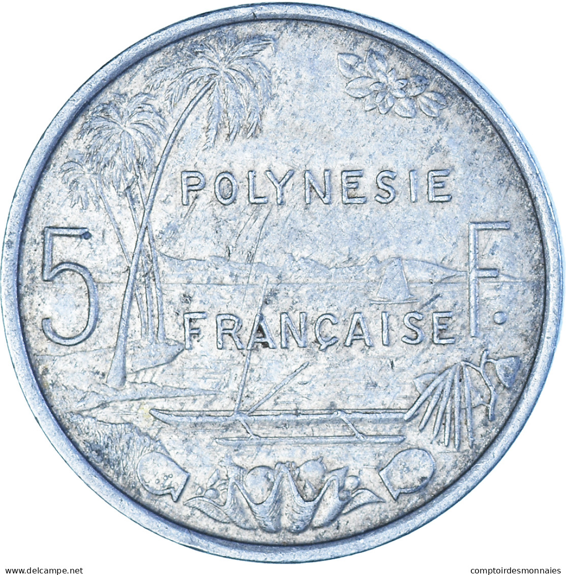 Monnaie, Polynésie Française, 5 Francs, 1988 - Frans-Polynesië