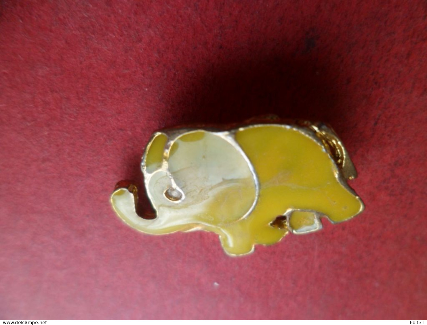 Broche Animal : Elephant - émail Jaune - Broschen