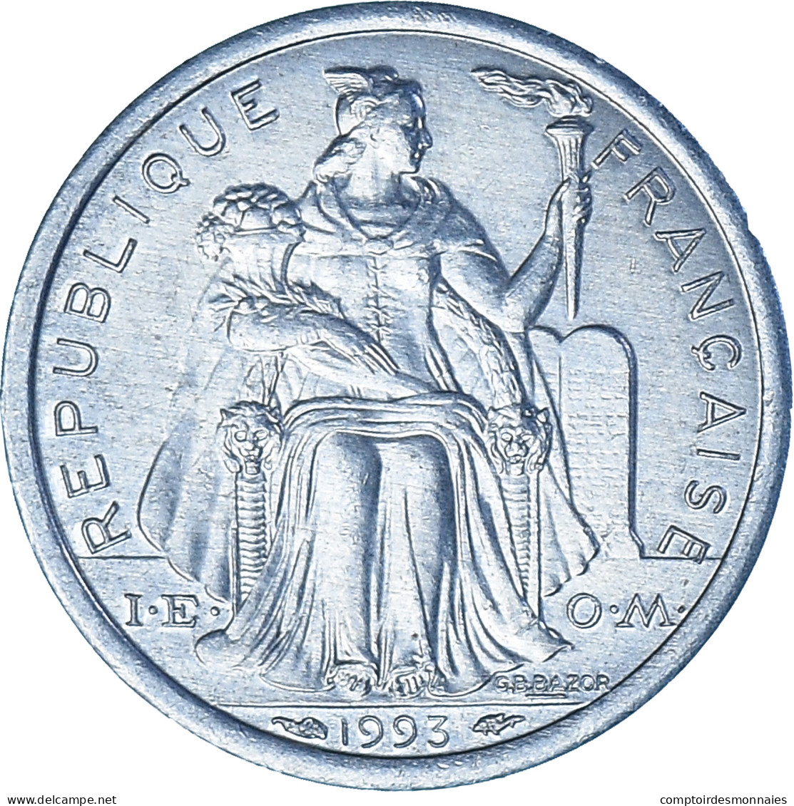 Monnaie, Polynésie Française, Franc, 1993 - Polinesia Francesa