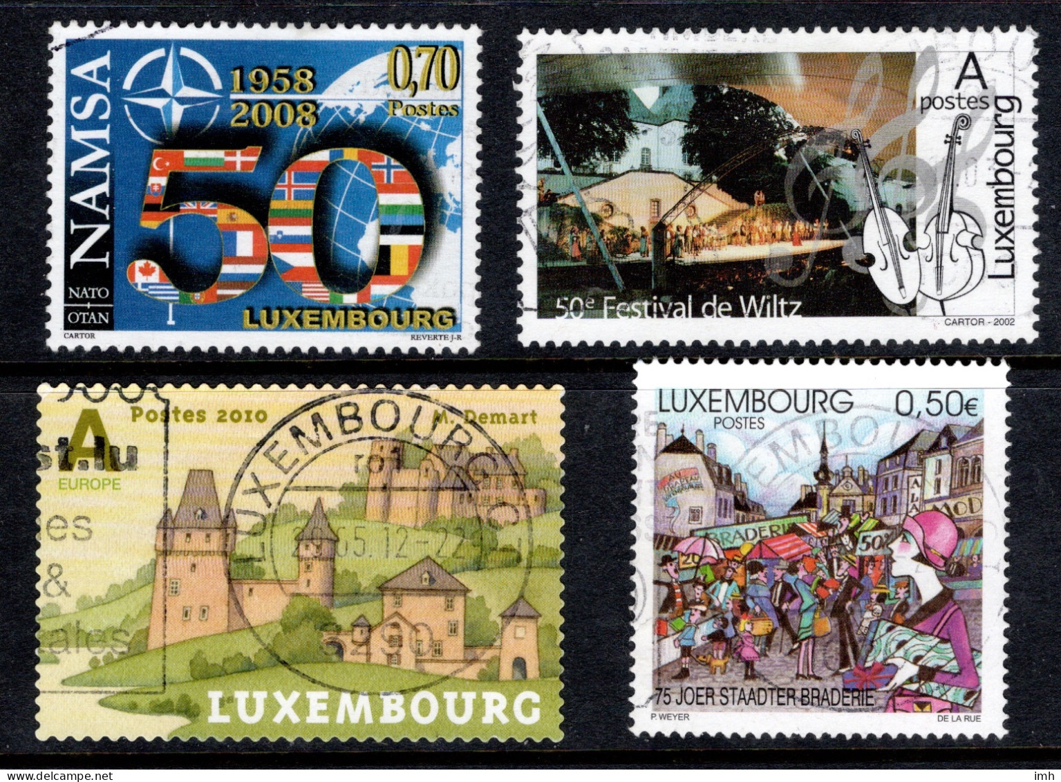 2002 -2010 Luxembourg Four Commemoratives Used - Usados