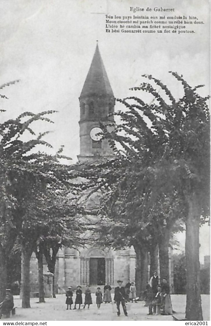 Gabarret. La Place Et L'église à Gabarret. - Gabarret