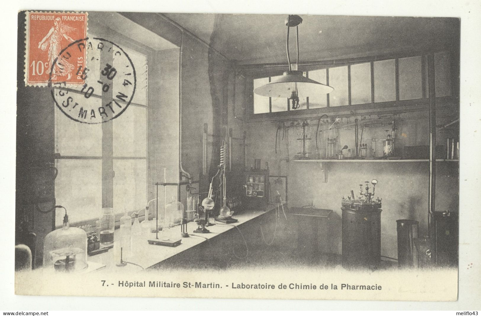 75/ CPA - Paris - Hopital Militaire St Martin - Laboratoire De Chimie De La Pharmacie - Santé, Hôpitaux