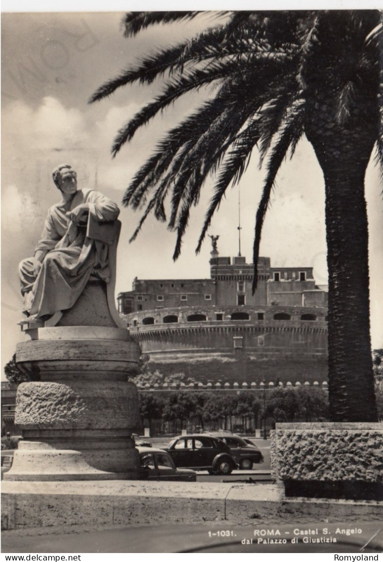 CARTOLINA  ROMA,LAZIO-CASTEL S.ANGELO DAL PALAZZO DI GIUSTIZIA-MEMORIA,CULTURA,RELIGIONE,BELLA ITALIA,VIAGGIATA 1959 - Castel Sant'Angelo