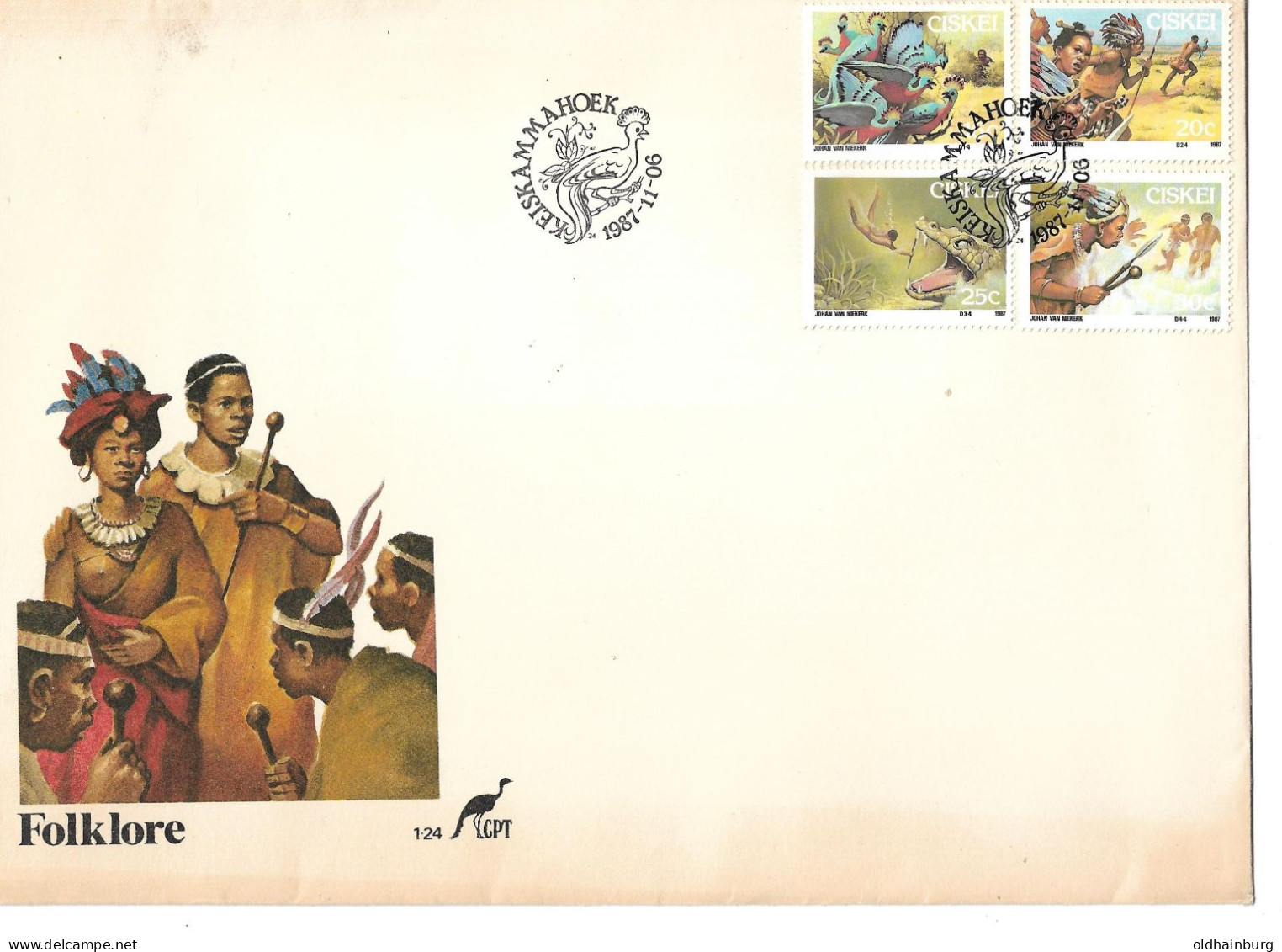 0404j: Beleg "Folklore" Aus Der Ciskei 1987, Großformat- Kuvert - Ciskei