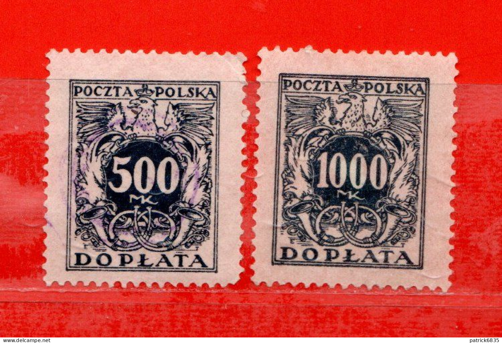 (N) POLONIA ** - SEGNATASSE - TAXE - 1923-24 -  Yv. 48-49 . SENZA COLLA. MNH** Come Scansione - Portomarken