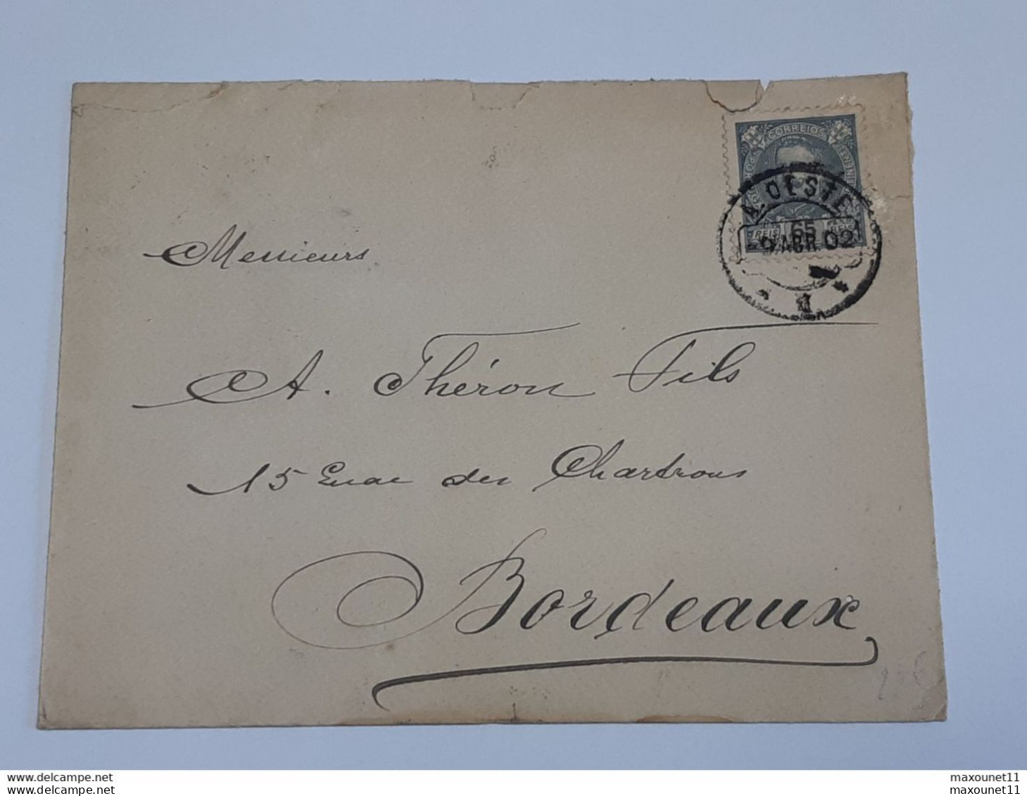 Timbre Du Portugal Sur Enveloppe Envoyée Vers Bordeaux .. Lot120A . - Lettres & Documents