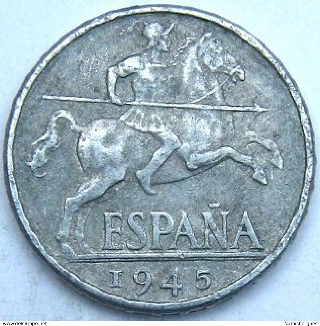 Pièce De Monnaie 10 Centimos 1945 - 10 Céntimos