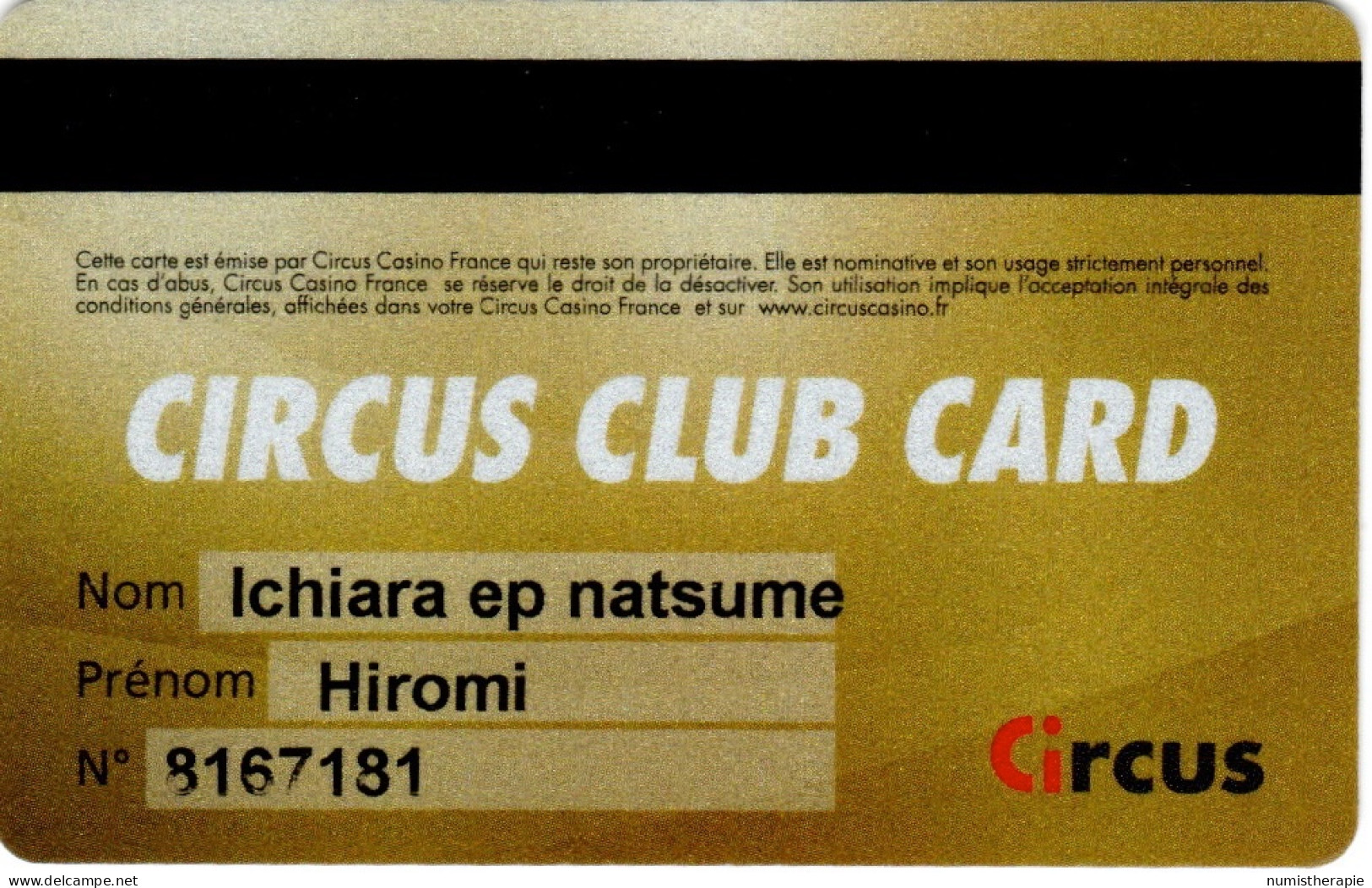 Circus Casino Club Card : Www.circuscasino.fr - Casino Cards