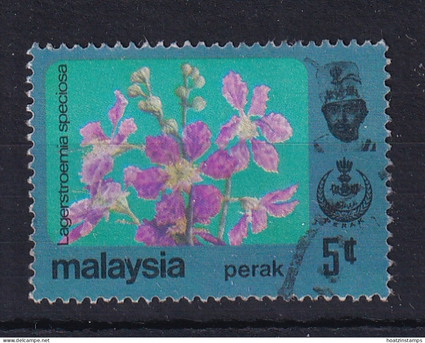Malaya - Perak: 1979   Flowers   SG186    5c  [with Wmk]    Used - Perak