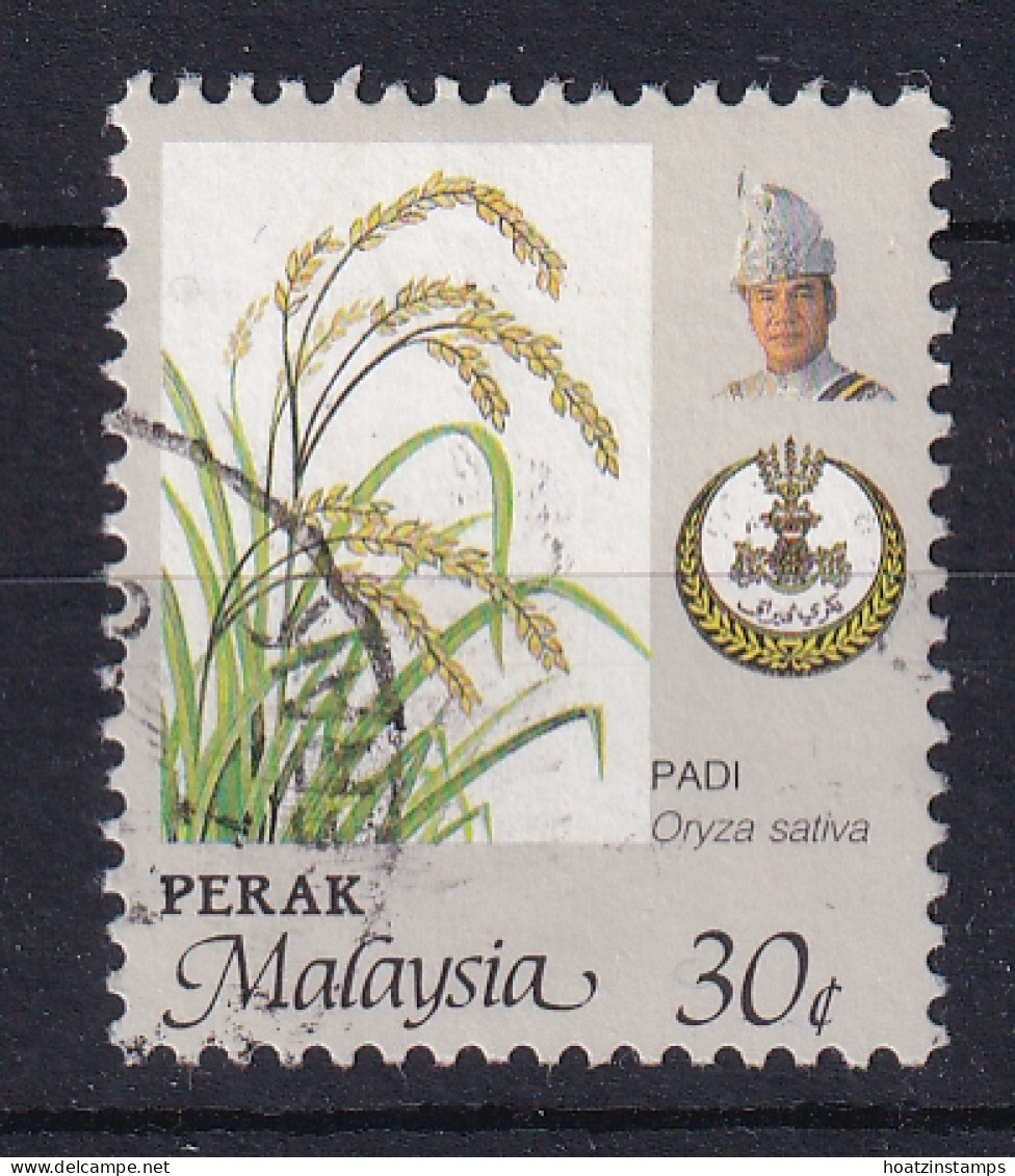 Malaya - Perak: 1986/96   Crops   SG204    30c  [Perf: 12]    Used - Perak