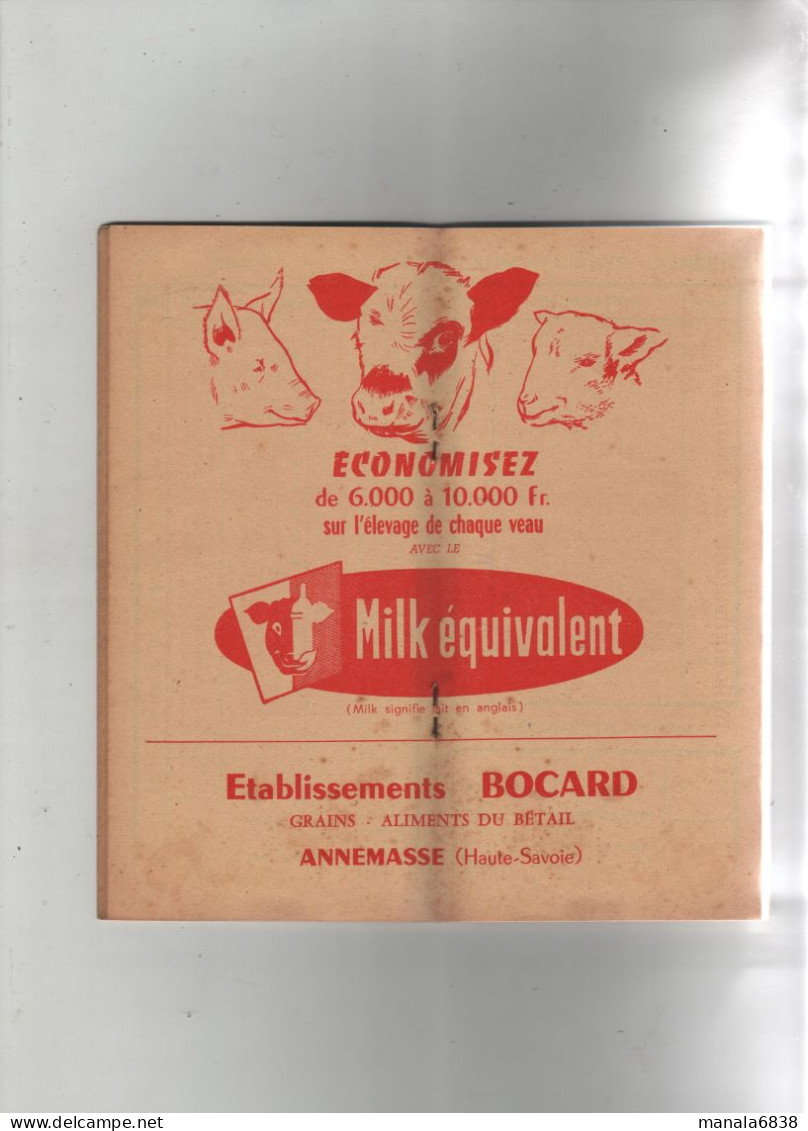 Milk Equivalent Fromagerie Carnet De Livraison De Lait Charbonnier Moulins Bocard Annemasse - Non Classés