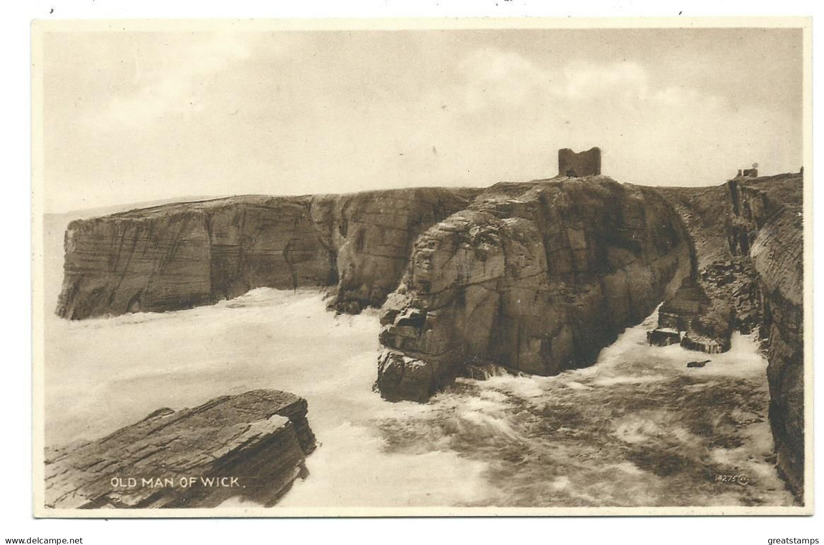 Postcard Scotland Nr. Caithness Old Man Of Wick Unused Valentine's - Sutherland