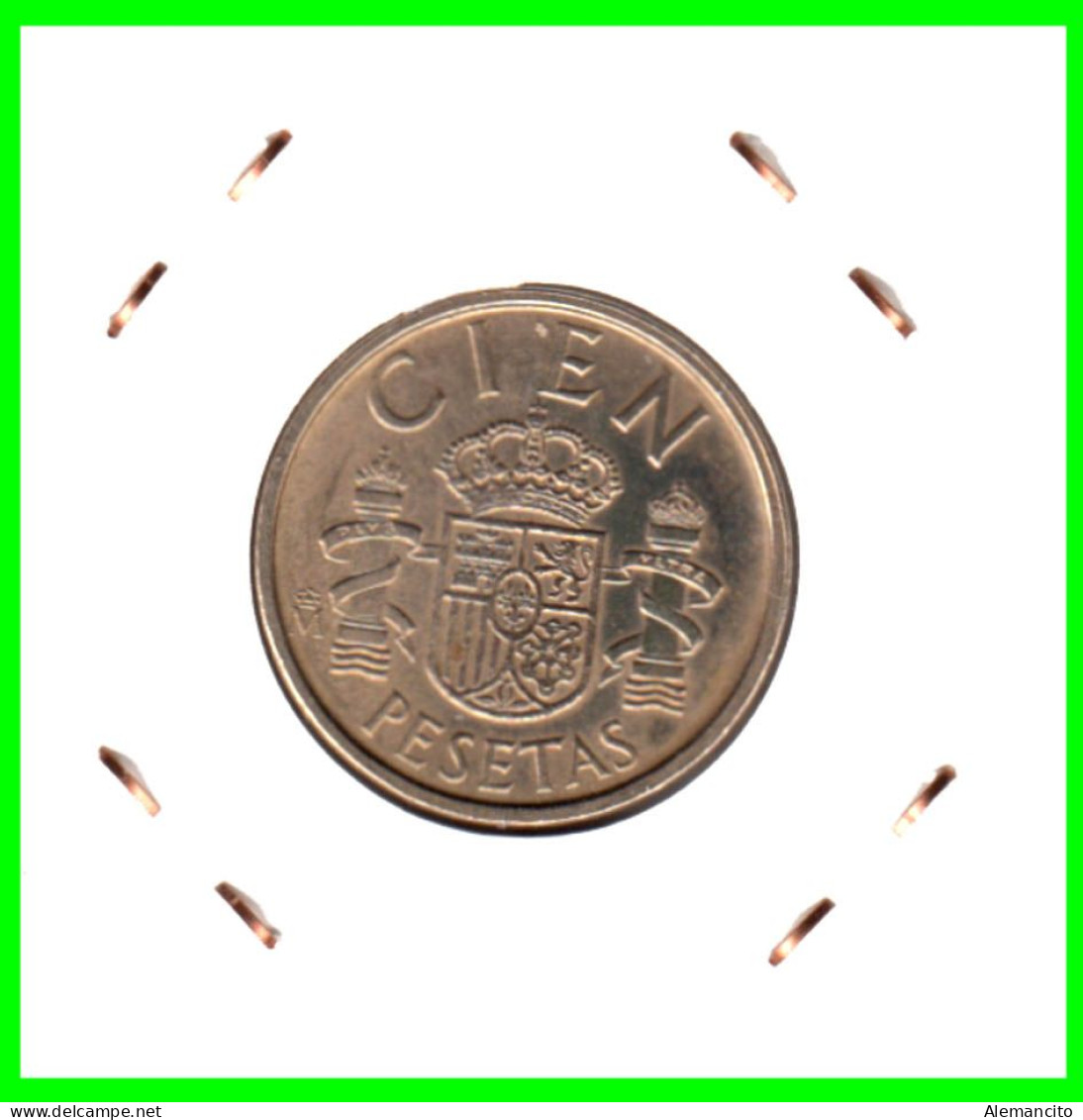 ESPAÑA  ( EUROPA ) -  MONEDA DE 100 Ptas. JUAN CARLOS I REY (COMPOSICIÓN: BRONCE, ALUMINIO, Y HIERRO, -DEL AÑO 1989 - 100 Pesetas