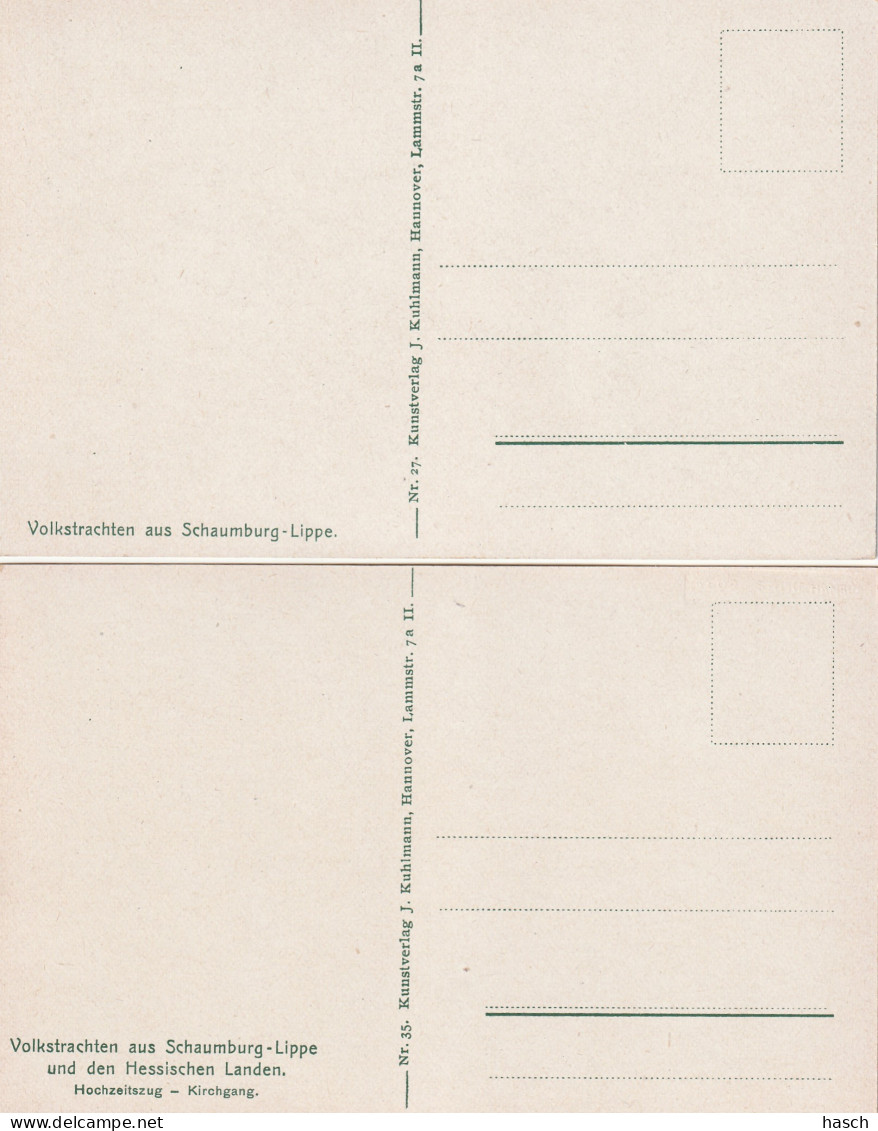 4912A 111 Schaumburg-Lippe, Volkstrachten  (7 Karten) - Schaumburg