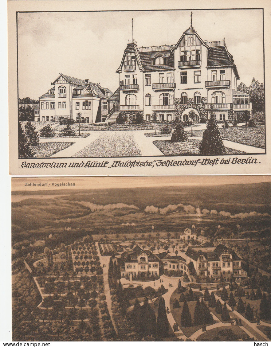 4912A 120 Sanatorium Und Klinik Waldfriede Zehlendorf  2 Karten - Zehlendorf