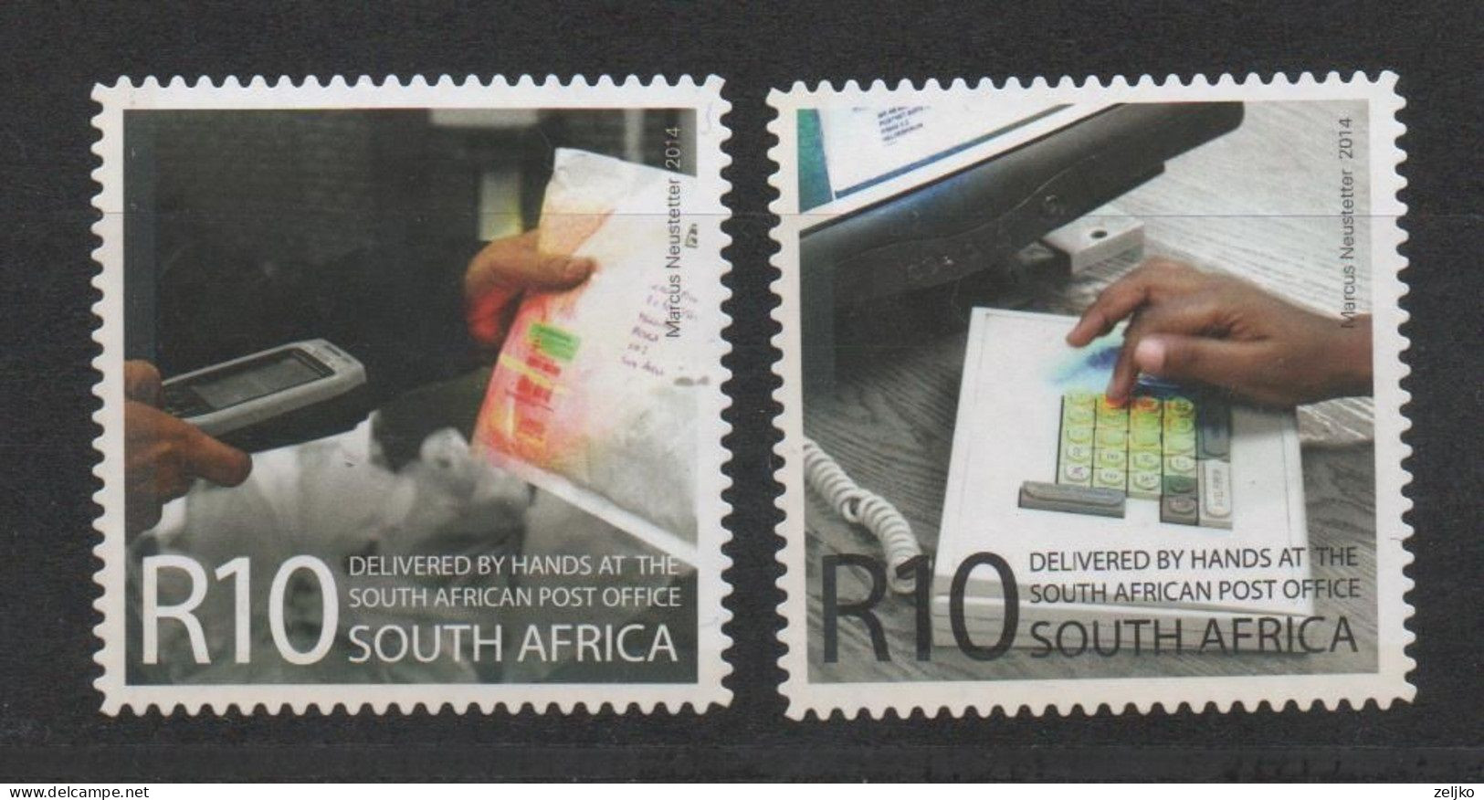 South Africa 2014, Used But Not Canceled, Stamps From Miniature Sheet, Post - Gebraucht