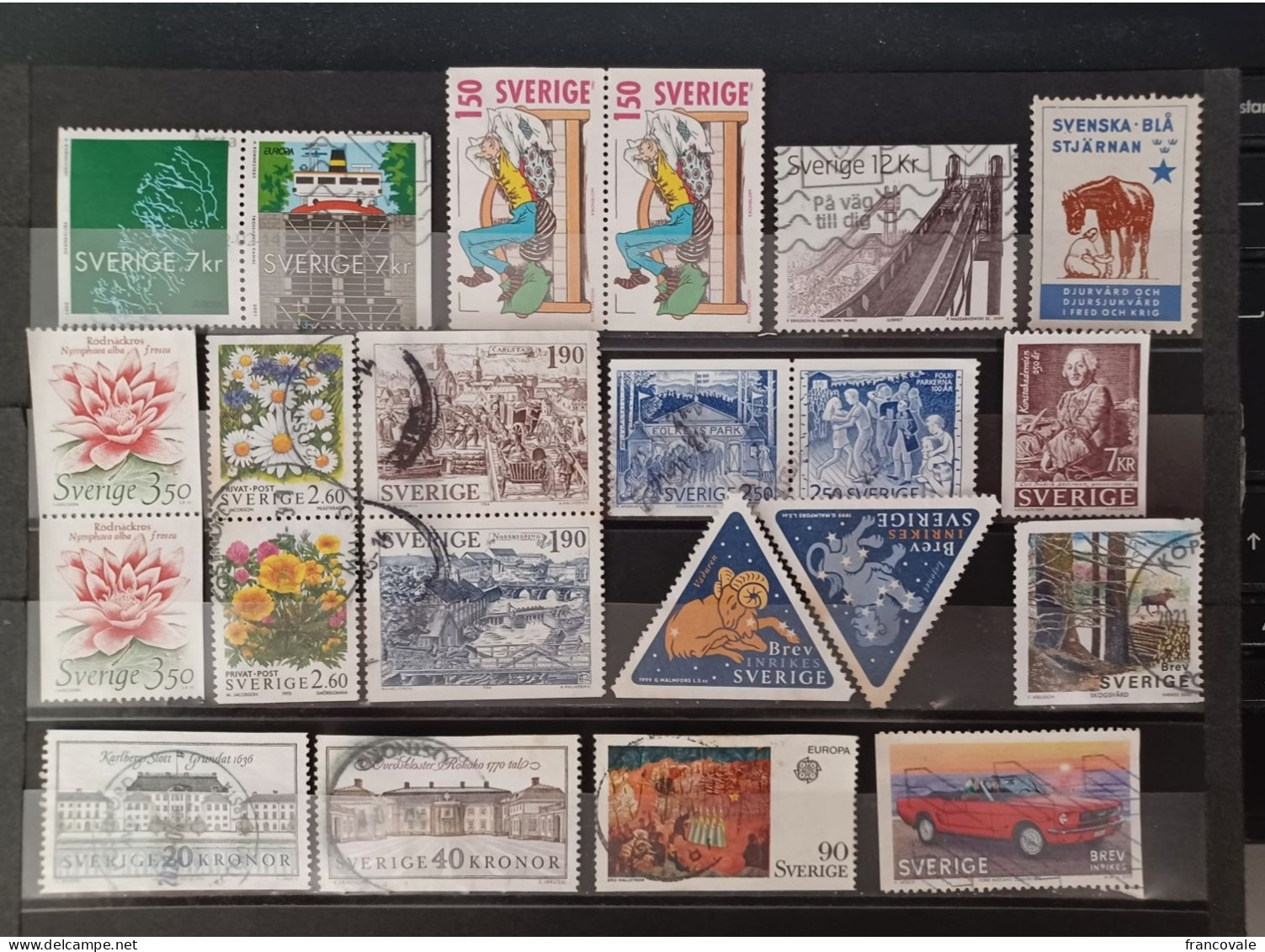 Svezia Sweden Lot 22 Various Stamps  Travelled 2022 - 2023 - Gebruikt