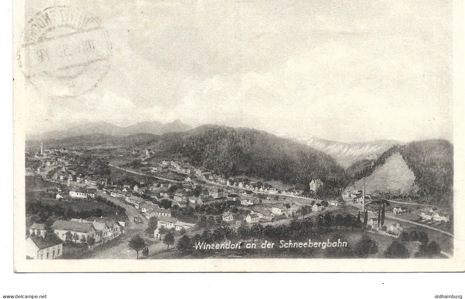 0412y: AK Winzendorf An Der Schneebergbahn, Gelaufen 1952 - Schneeberggebiet