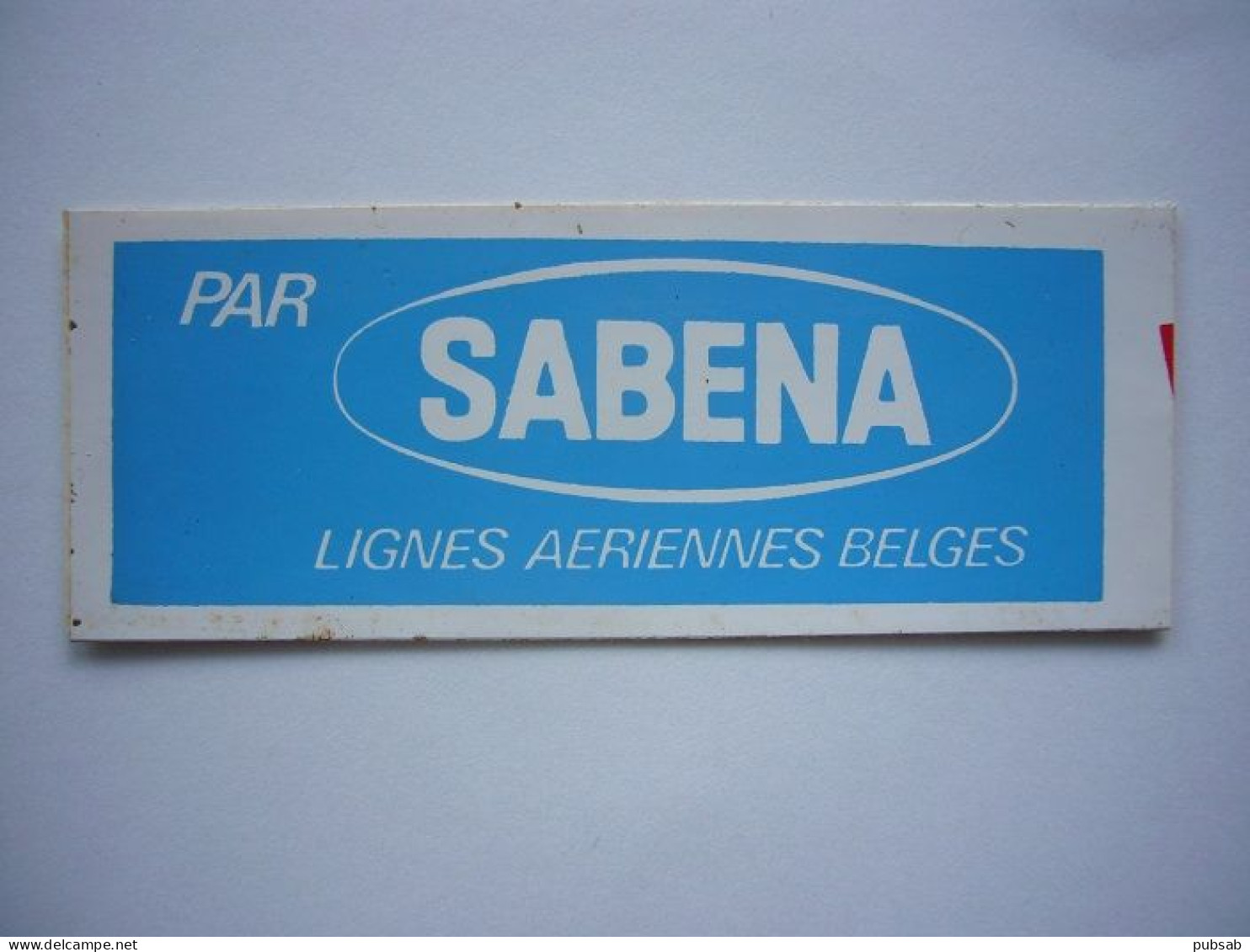 Avion / Airplane / SABENA  / Logo / Sticker / Size : 9cm - Distintivi Equipaggio