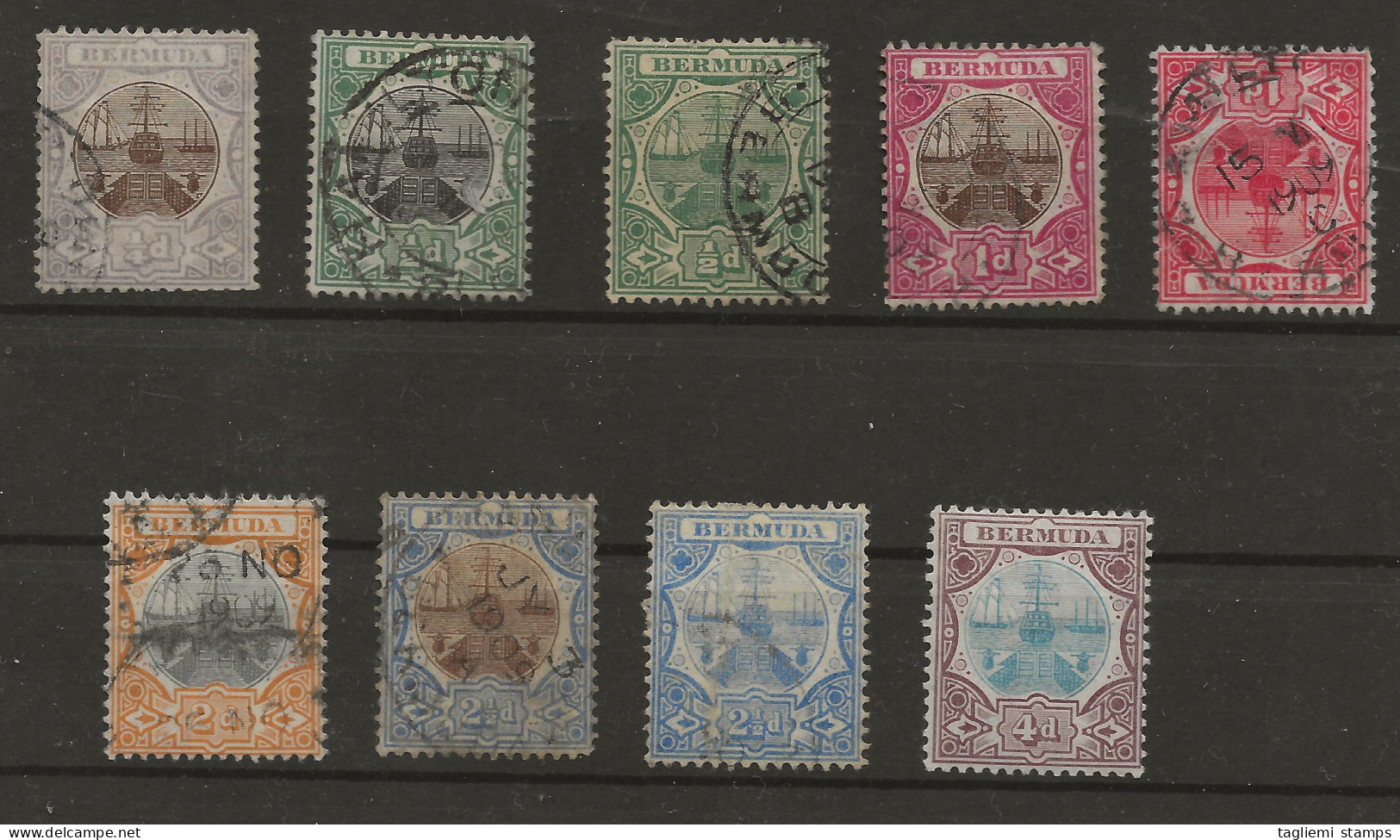 Bermuda, 1906, SG  34 - 42, Complete Set, Used (with Exception Of 4d, Mint Hinged) - Bermuda