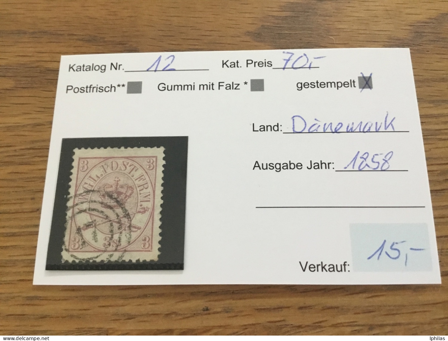 Dänemark 1858 Gestempelt - Gebraucht