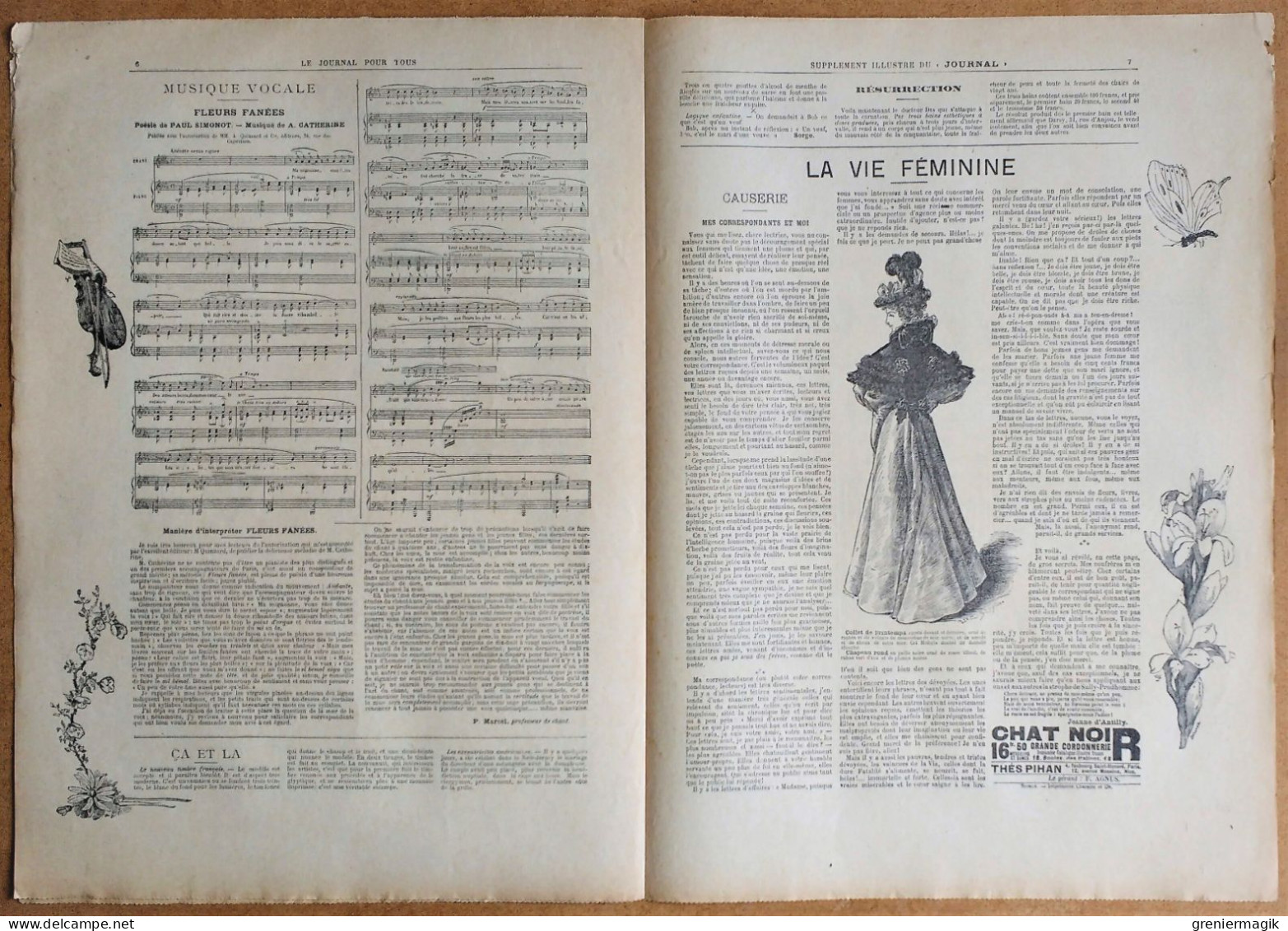 Le Journal Pour Tous N°14 1/04/1896 Poisson D'Avril G. Redon/Floréal Richepin Ill. Tournon/L'oeuf De Pâques Testevuide - 1850 - 1899