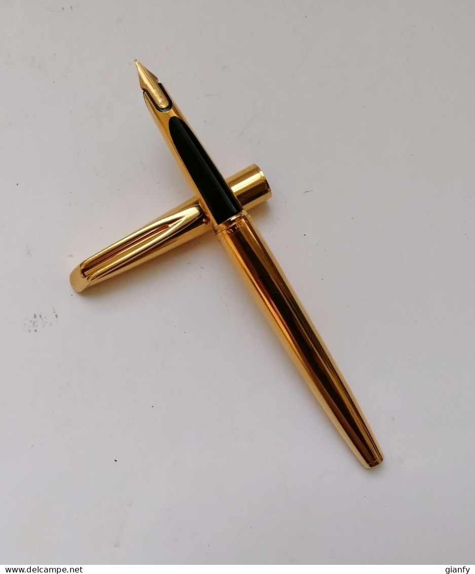 PENNA STILOGRAFICA WATERMAN PARIS PLACCATA ORO 2000 PENNINO ORO 18 K - Schreibgerät