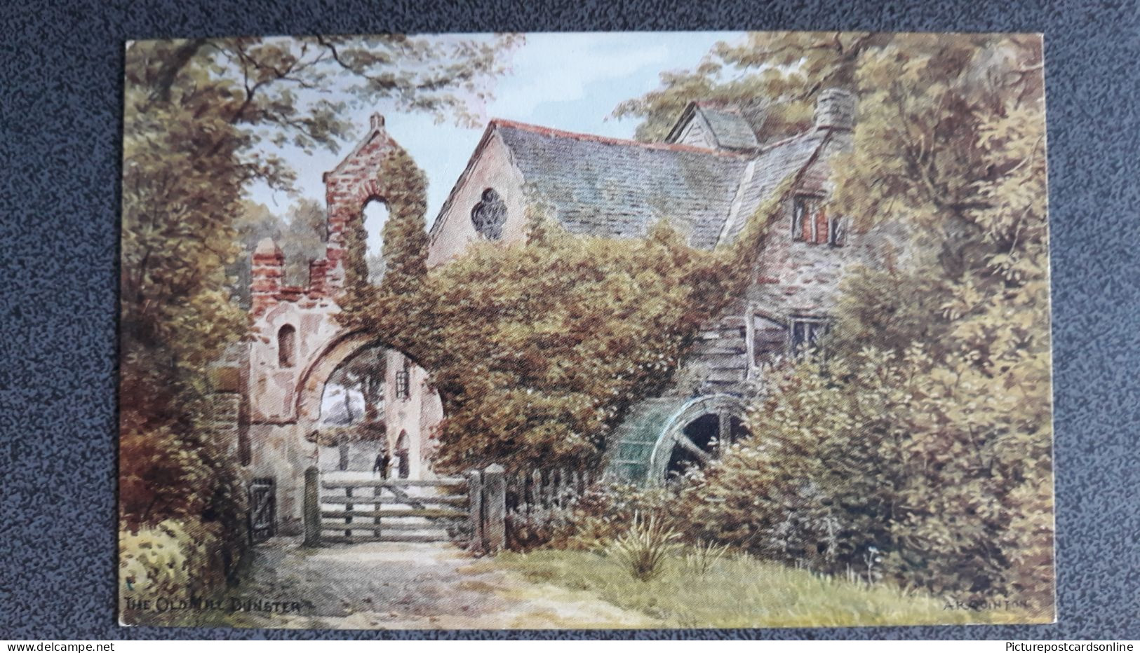 THE OLD MILL DUNSTER OLD COLOUR ART POSTCARD ARTIST SIGNED A. R. QUINTON ARQ SALMON NO 3036 - Quinton, AR