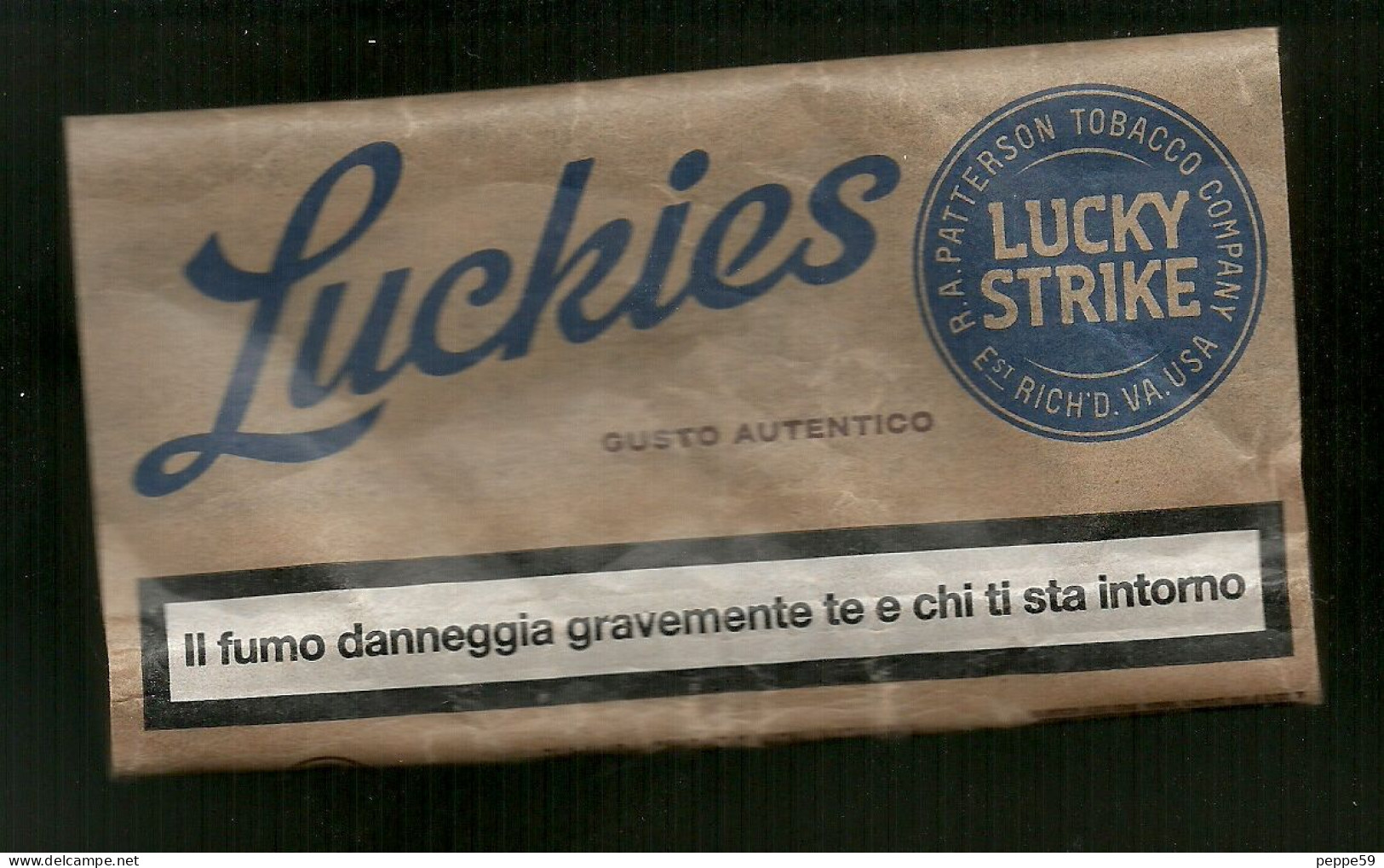 Busta Di Tabacco - Luckies - Gusto Autentico ( Vuota ) - Labels