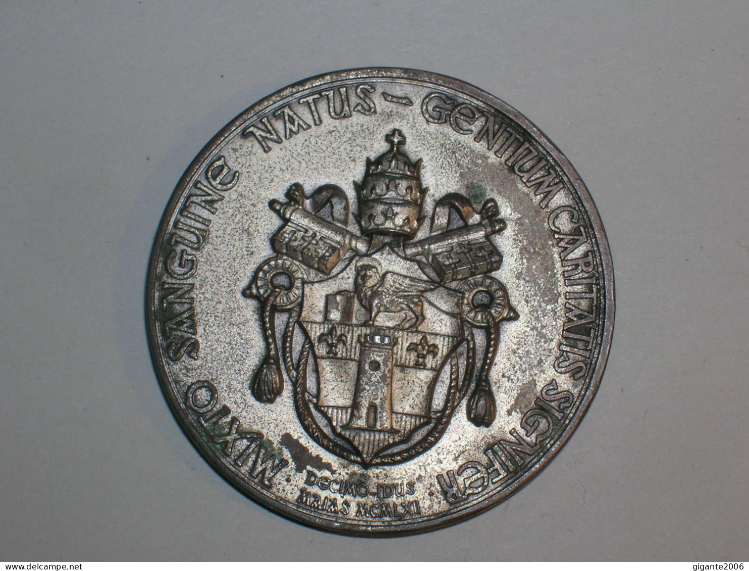 Medalla Italia/Vaticano.Juan XXIII (1962). Canonización San Martín De Porres. 58 Gr., 5 Cms(13817) - Royal/Of Nobility