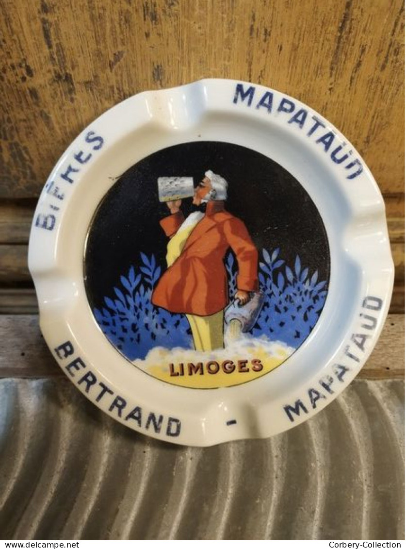Ancien Cendrier Publicitaire Bières Bertrand Mapataud Limoges - Alcolici