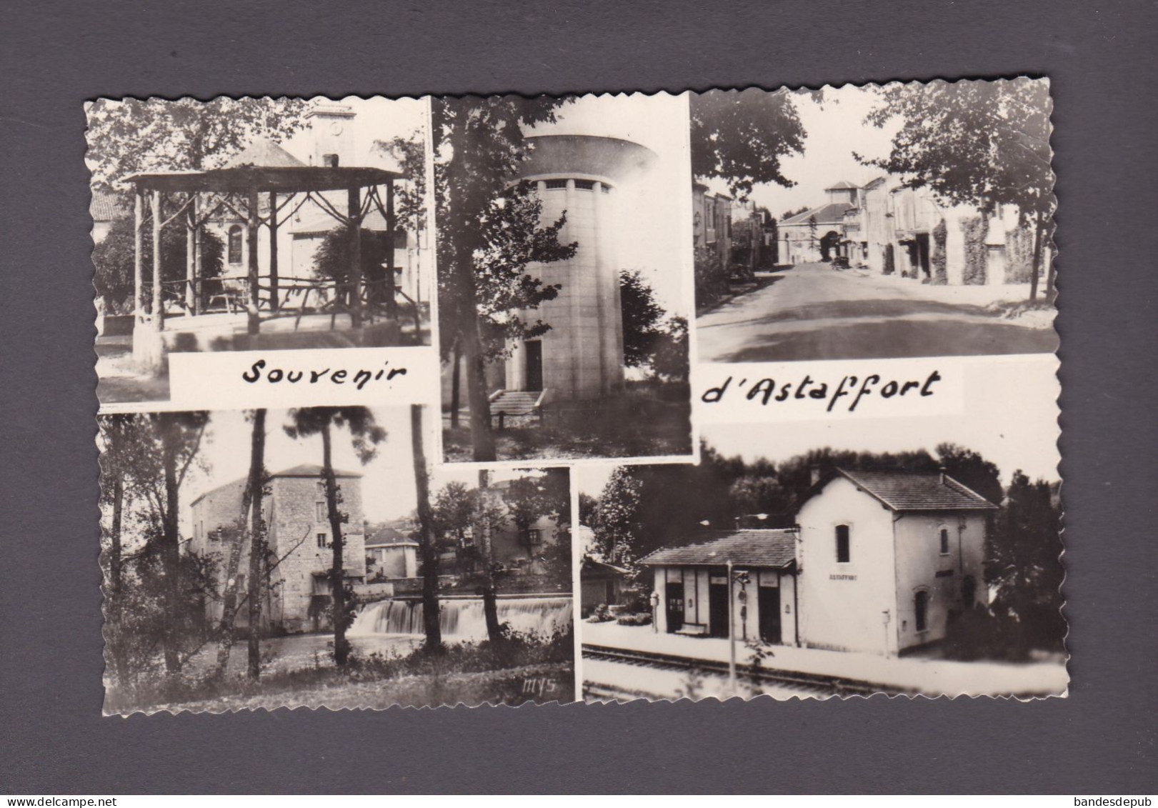 Astaffort (47) Carte Multivues Souvenir ( Gare Chemin De Fer 53860) - Astaffort