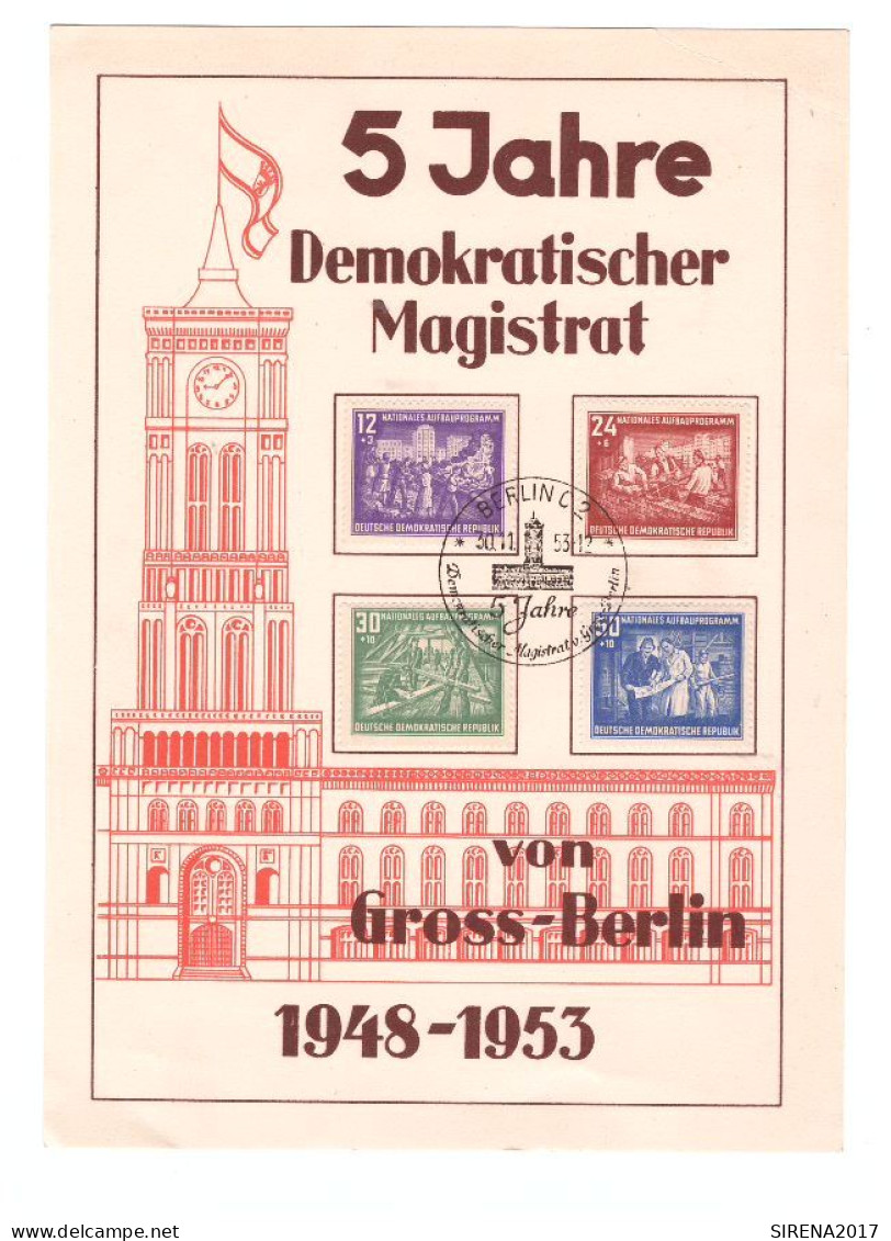 DEMOKRATISCHER MAGISTRAT VON GROSS BERLIN 1953- DEUTSCHE DEMOKRATISCHE REPUBLIK - Gebraucht