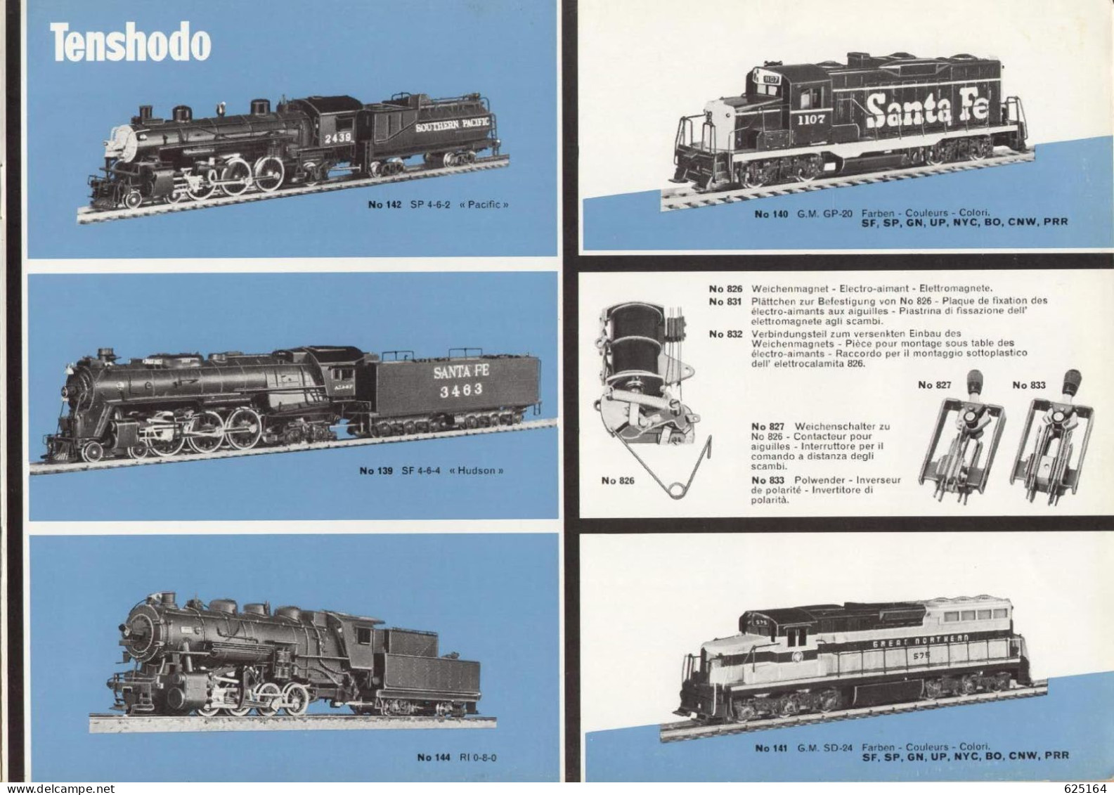 Catalogue TENSHODO 1962 Sudyam Fulgurex HO 1/87  - En Français, Allemand Et Italien - French