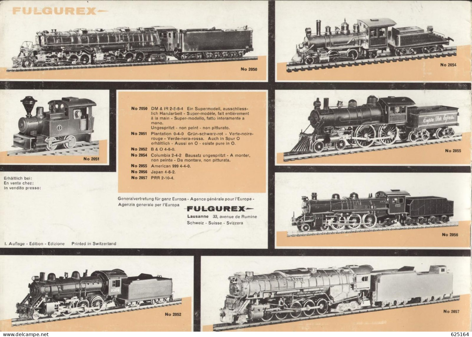 Catalogue TENSHODO 1962 Sudyam Fulgurex HO 1/87  - En Français, Allemand Et Italien - Français